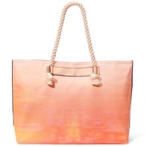 Victoria’s Secret Canvas Orange Sorbet Ombré Beach Bag